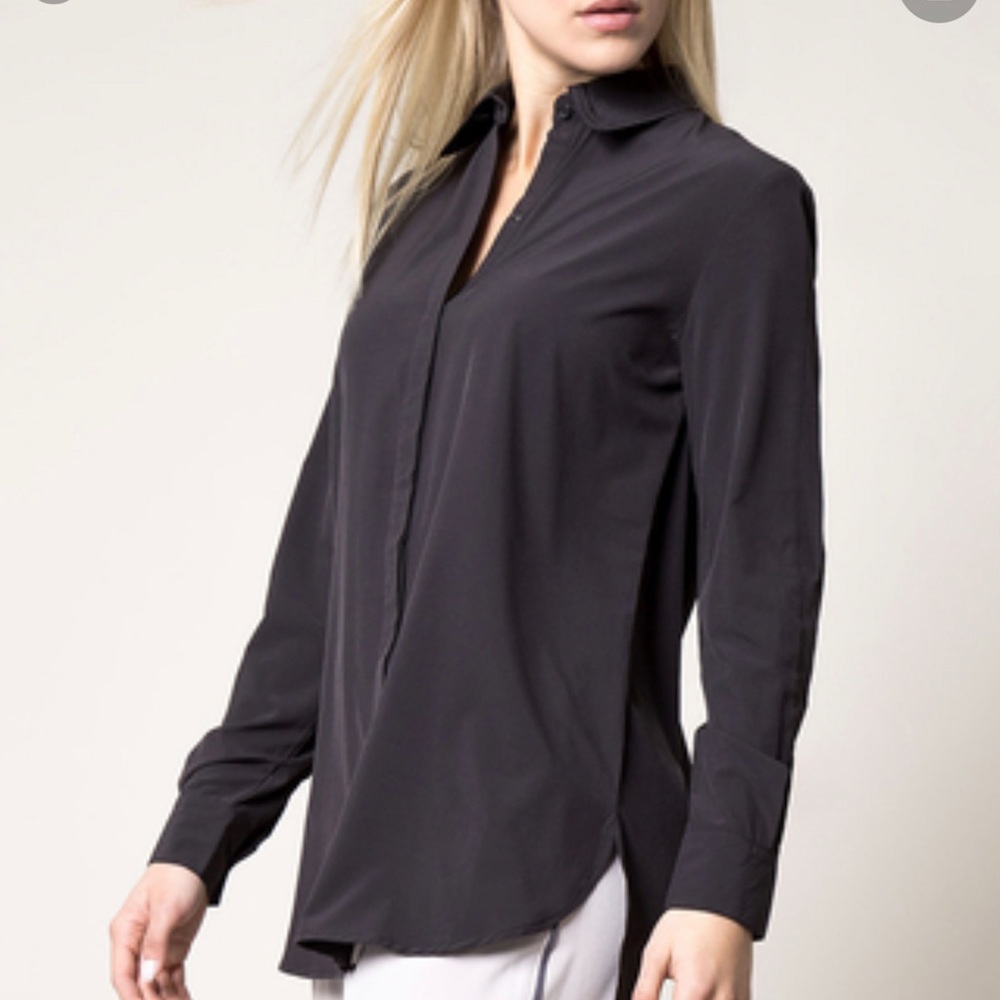 MPG Sport Women’s Long Sleeve Black Button Up Shirt